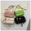Ielgy High-End Fashion Chain Diamond Texture Small Square Bag