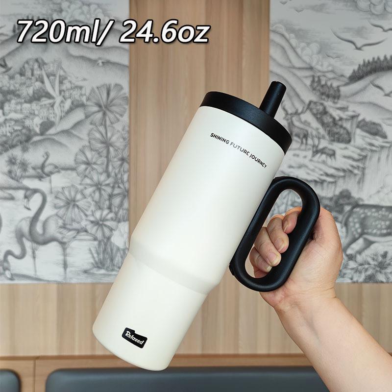 Insulated Travel Mug 720ml Stainless Steel Leakproof Cup For Office Use