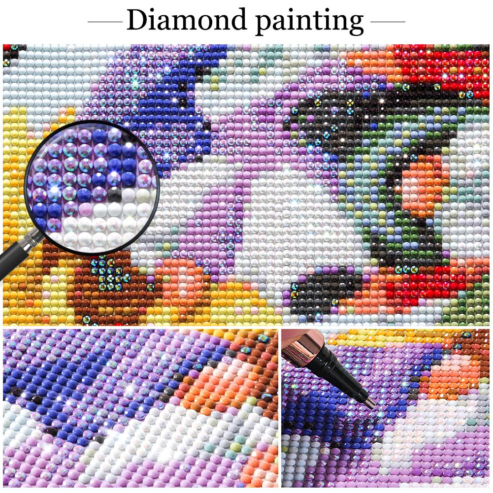 for colorful for parrot Diamond Painting Kit Round AB Drill Resin DIY