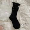 Women's Spring and Summer Thin Wooden Ear Edge Wave Point Hollow Breathable Pile Socks