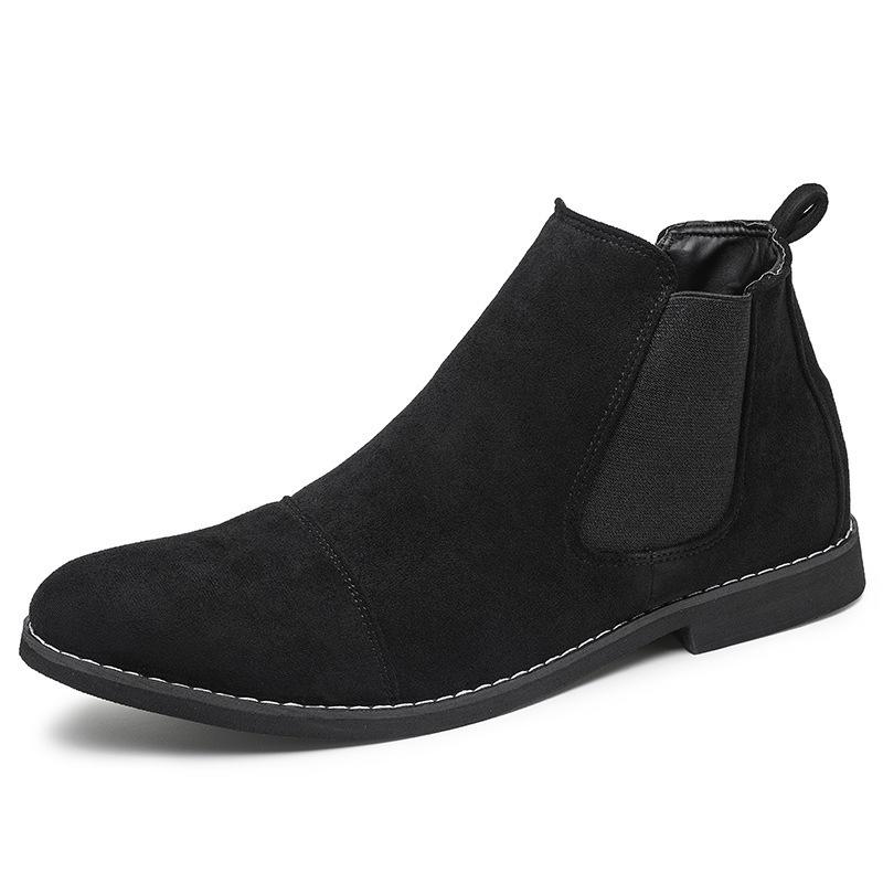 Módní žluté Chelsea boty Pánské špičaté Pohodlné společenské boty Pánské nazouváky Levné Pánské semišové boty Zapatos Hombre Běžné