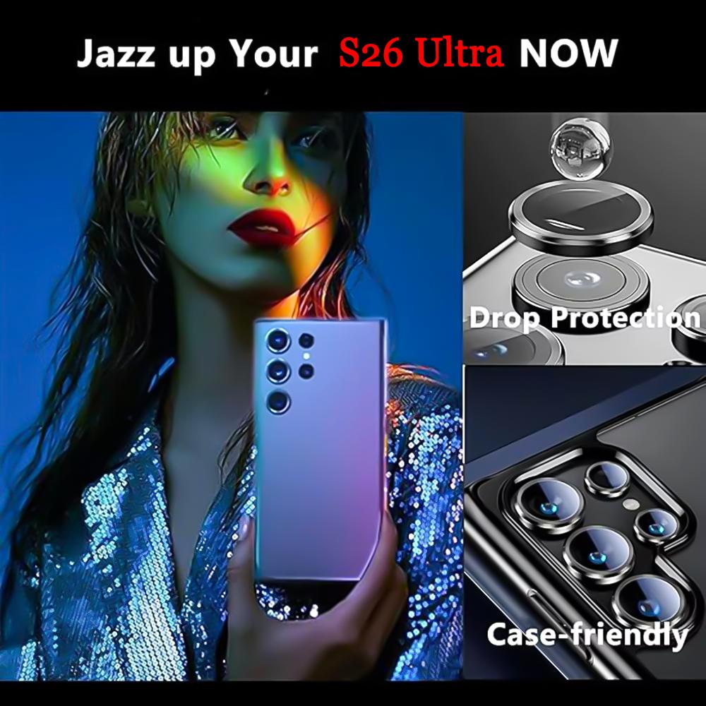 AR+AF HD Metal Lens Ring Glass For Samsung S26 Ultra S26 Camera Lens Protect For Samsung S26 Plus Anti-Scratch Phone Accessories 4