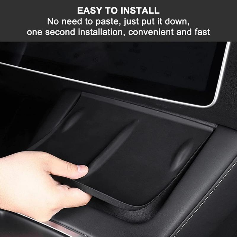 Wireless Charger Pad For Tesla Model 3 Y and Highland 2024 2023 2022 Accessories Center Console Organizer Charging Station Mats
