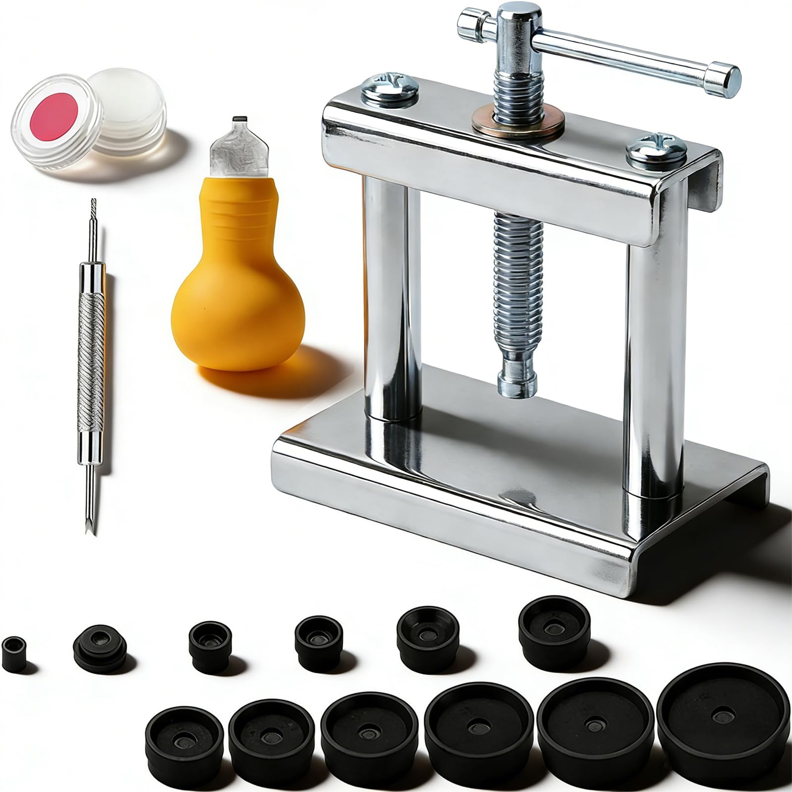 Набор прессов для задней крышки часов с защелкой для часов с батарейкой, Инструмент для снятия задней крышки часов, Инструмент для круглых циферблатов, Инструмент, Ремонт, Замена, Инструмент, Открывалка,