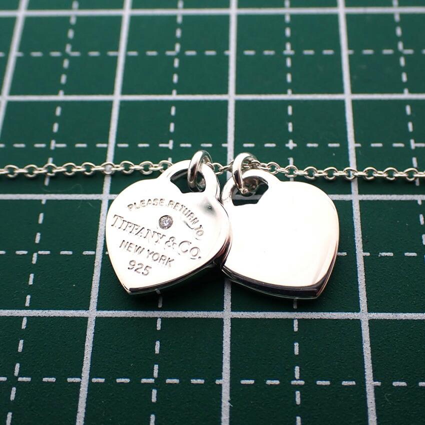 TIFFANY/Tiffany 925/Diamant/1 Stück Doppelherz-Anhänger/g529-82