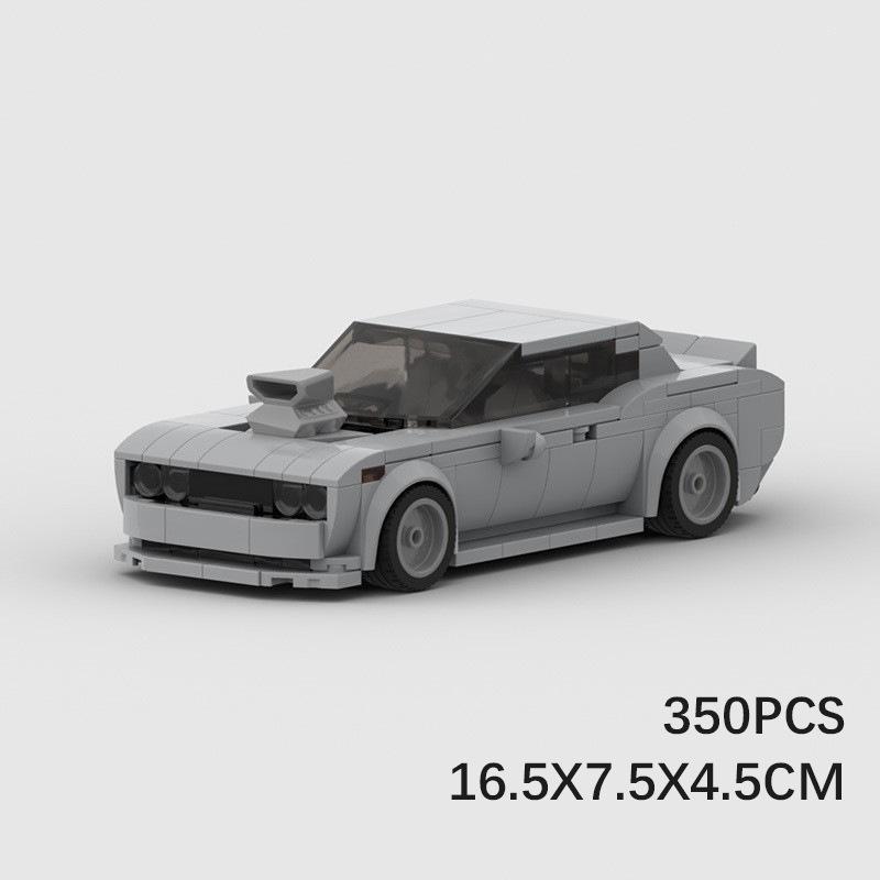 

Творческий гараж Dodge Challenger Cyberpunk Charger Dom Racing Speed Champion Racer Строительные блоки Игрушки для мальчиков Подарки