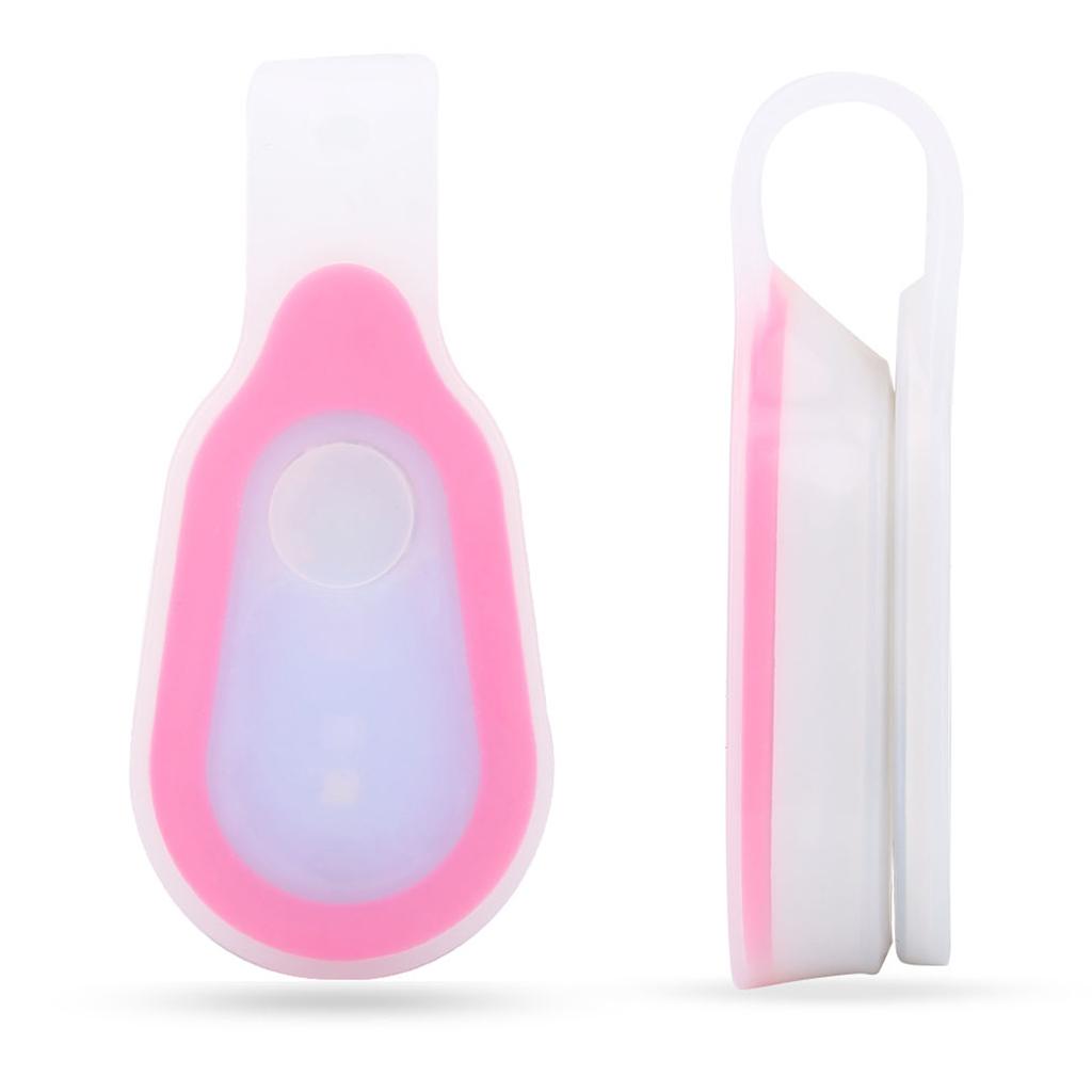 Waterproof Outdoor Portable LED Mini Night Light Running Button Silicone Clip Lamp