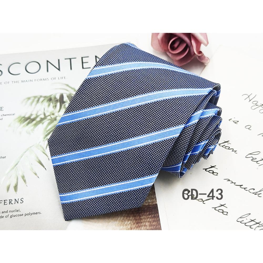 Men's Business Tie 8cm Professional Dress Interview Striped Tie Stylish Business-style Ties Navy Black Multi-colorTraditional Hand-knotted Design