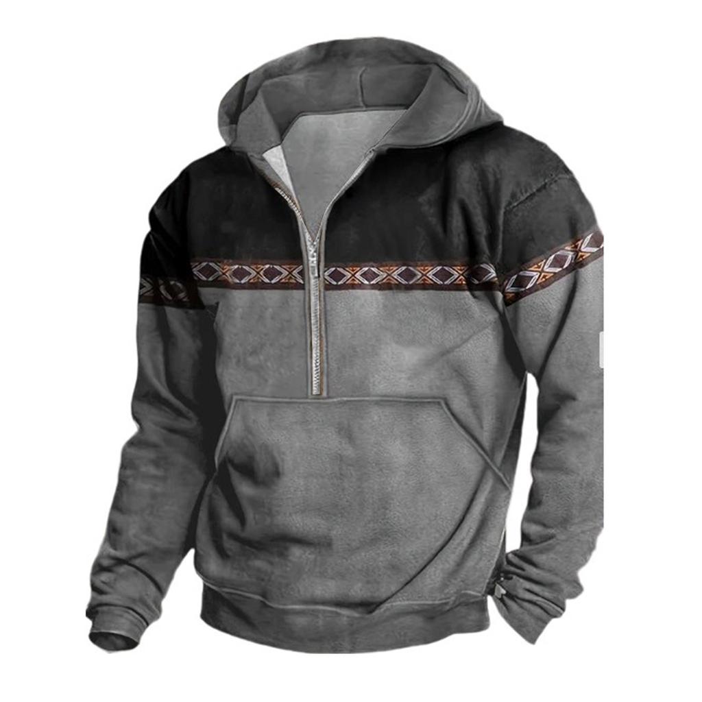 Men  Leisure  Fashion  Hooded Hood  Zipper  Hoodie