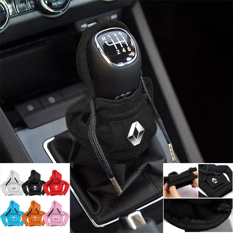 2026 Heiß Für Renault Innenaufkleber Kapuzenpullover Autoschaltmanschette Niedliche Schaltgetriebe-Plüschabdeckung für Renault Megane 2 3 4 Tw