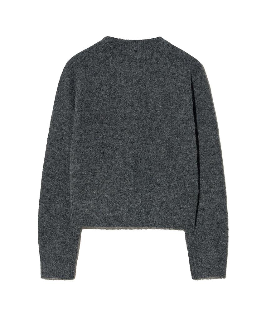 PHYSICAL DEPARTMENT Heart Apple Crop Knit_Charcoal