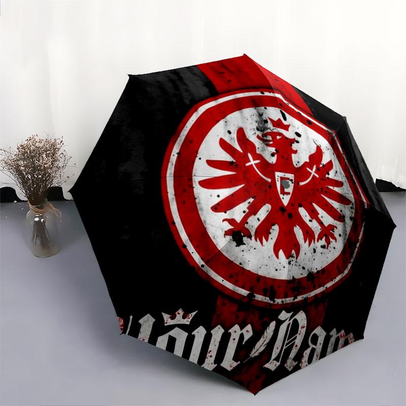1 PC Automatic Folding Umbrella - Eintracht Frankfurt Custom Name Pattern, Portable & Foldable Design with 8 Ribs, Christmas Birthday Gifts