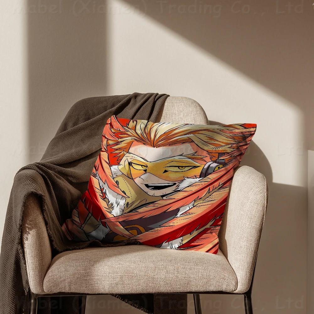 Anime My Hero Academia Hawks Cushion Cover Pillow Cover Decor Pillowcase Printed Cushion Case for Couch