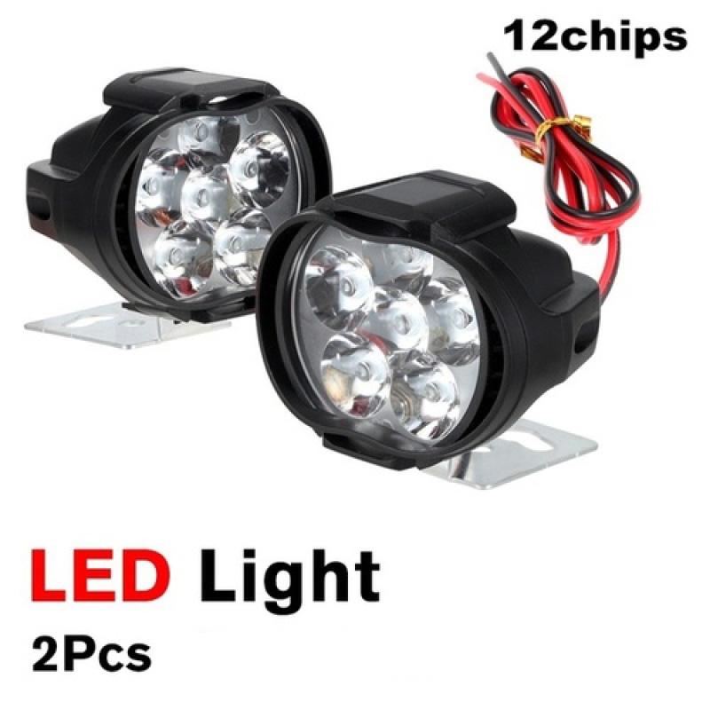 6/9LED 12V Motorcycle Headlights Universal White Super Bright Working Front Light 10W LED Scooters Spotlight Moto Fog Lampht