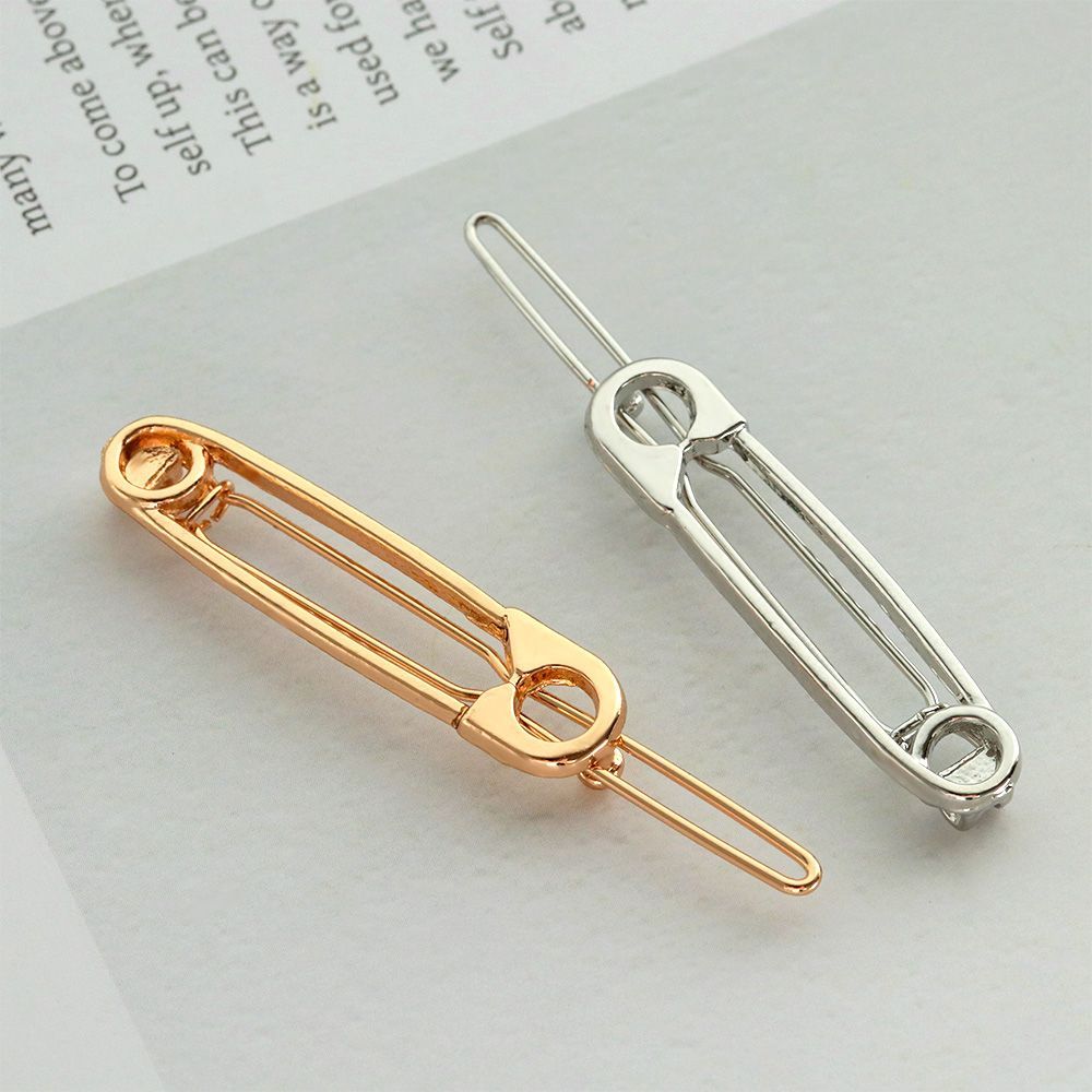 Geometric Metal Clip for Women Girl Chic Safety Pin Hairpins Brooch Pin Shape Barrettes Stylish Hair Accessories Jewelry Gift