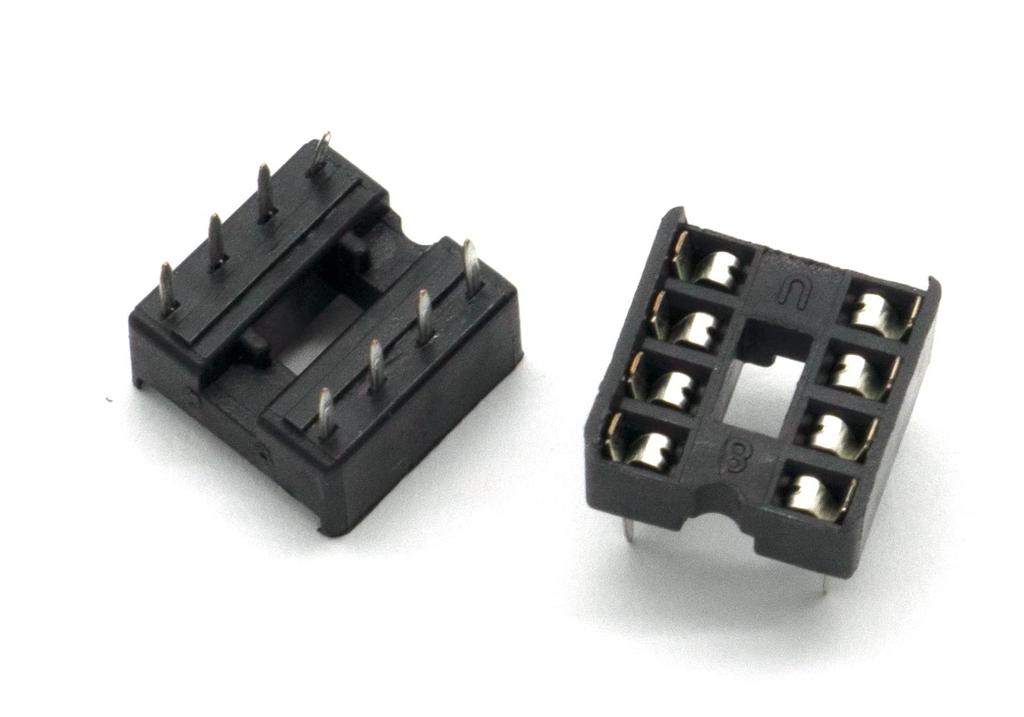 Audio Fan IC Socket 8 Pin Flat Pin Pack of 10