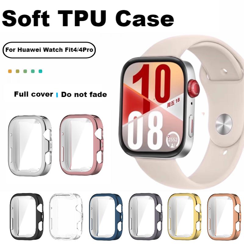 Soft TPU case For Huawei watch Fit 4 4pro smart watch case Full coverage Screen protector Bumper For Huawei Fit4 Accessories