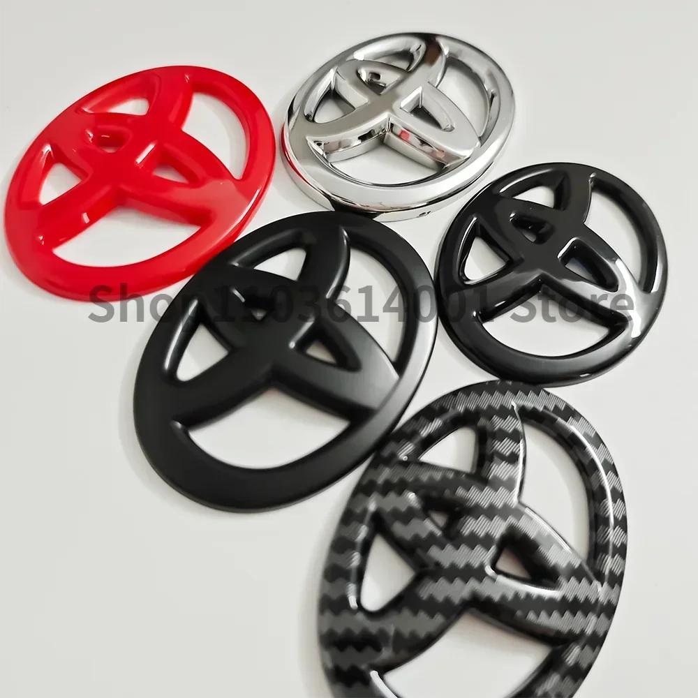 Free of Disassembly Steering Wheel Logo Car Emblem Stickers for Toyota RAV4 Corolla Camry Yaris Vios Hilux Prius CHR Accessories