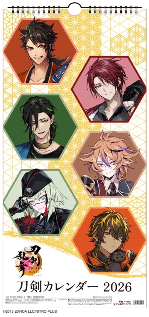 

Календарь Touken / Touken Ranbu ONLINE 2026 Настенный календарь CL26-0801