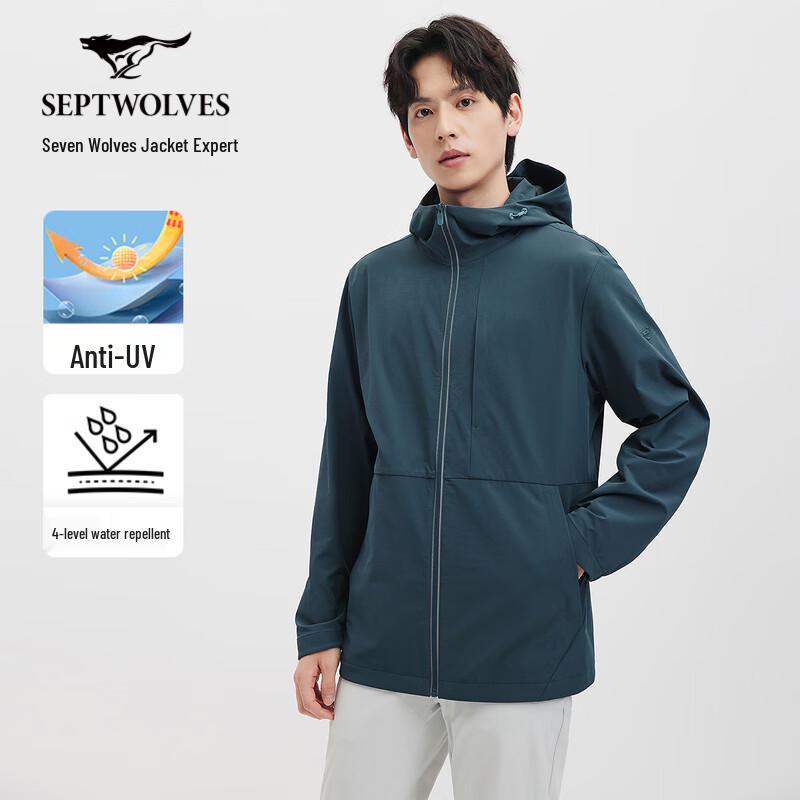 

Septwolves Men s Hooded Water-Resistant Jacket 3XL 185