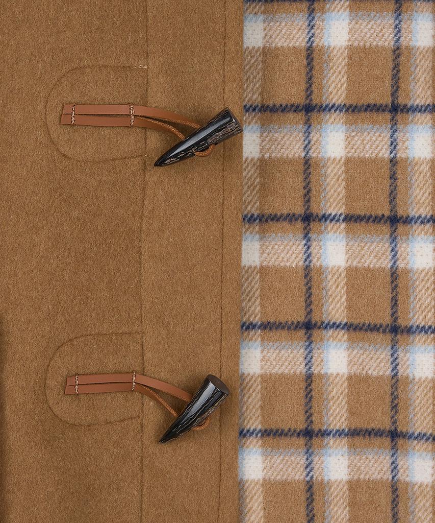 Montgomery Classic Fit Duffle Coat With Horn - Camel