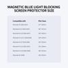 Magnetischer Displayschutz mit Blaulichtfilter, UV-Schutz, blendfreier Frostschutz, kompatibel mit