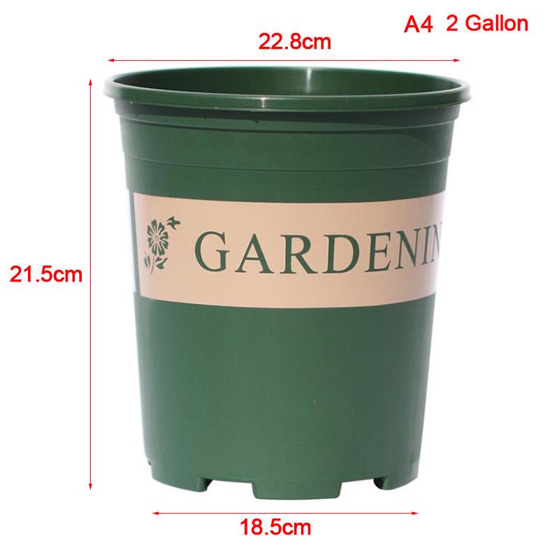 

Прочный пластиковый галлонный цветочный горшок для овощных растений, садовый питомник, кашпо as the picture