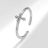 Exquisite Silver Color Ring for Women Timeless Christian Cross Ring New Fashion Party Gift Jewelry