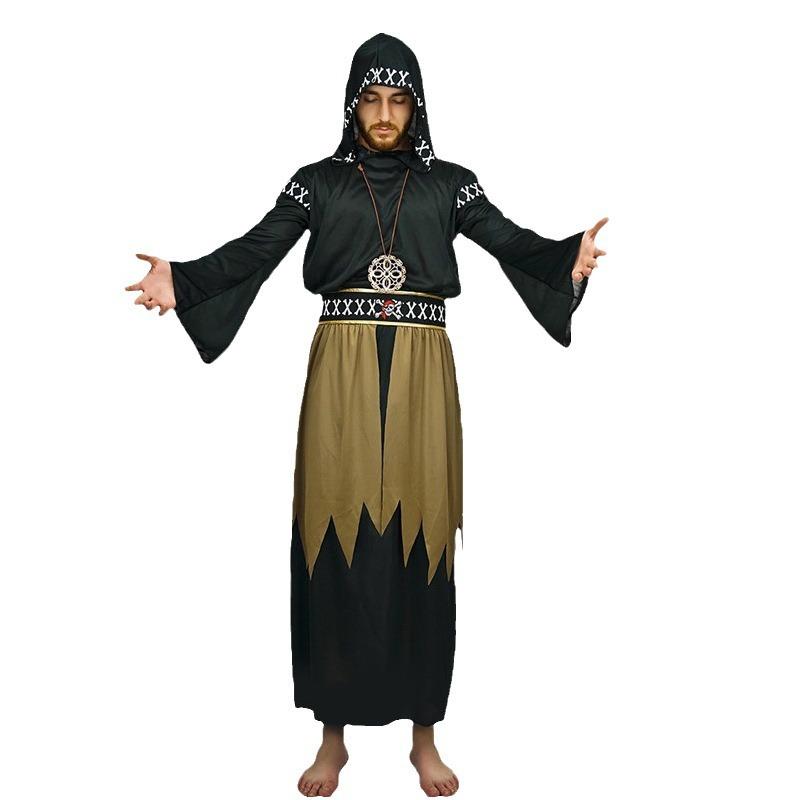 Halloween-Sensemann-Cosplay-Kostüm für erwachsene Männer, großer Mann, Horror, männliches Teufelsparty-Gewand, Bühnenanzug