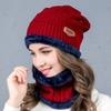 Herbst- und Winter-Strickmützen für Damen und Herren, warme Armstulpen, Fleece-Mützen, trendige Schals, Komplettset für Outdoor-Mützen