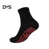 1 Pair Heated Socks 24 Hours Keep Your Feet Warm Silicone Soles Mid-tube High Elasticity Solid Color Sport Socks Cold Weather Cozy Socks