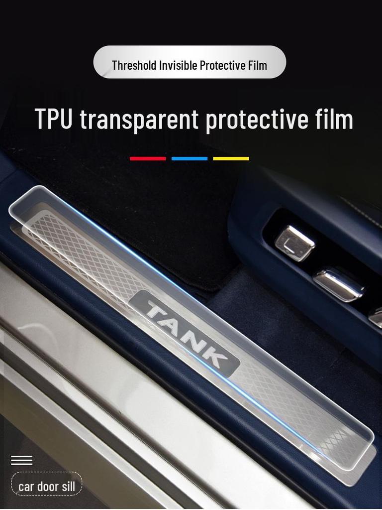 Tank 300/500 Willkommen Pedalschutz Schwellerleiste TPU Metallfolie