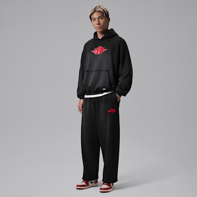 Jordan Flight Fleece Knitted Sweatpants Men's Black/University Red