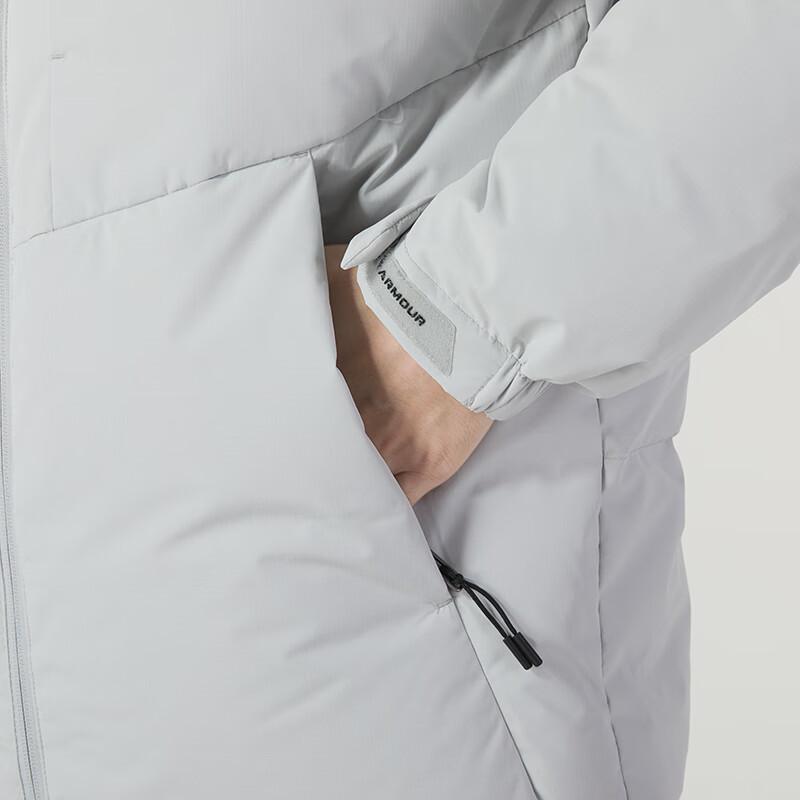 Under Armour Solid Color Casual Hooded Long Sleeve Down Jacket Breathable Casual Knitted Sports Pants Unisex Sportswear 23600801-009+23600704-001