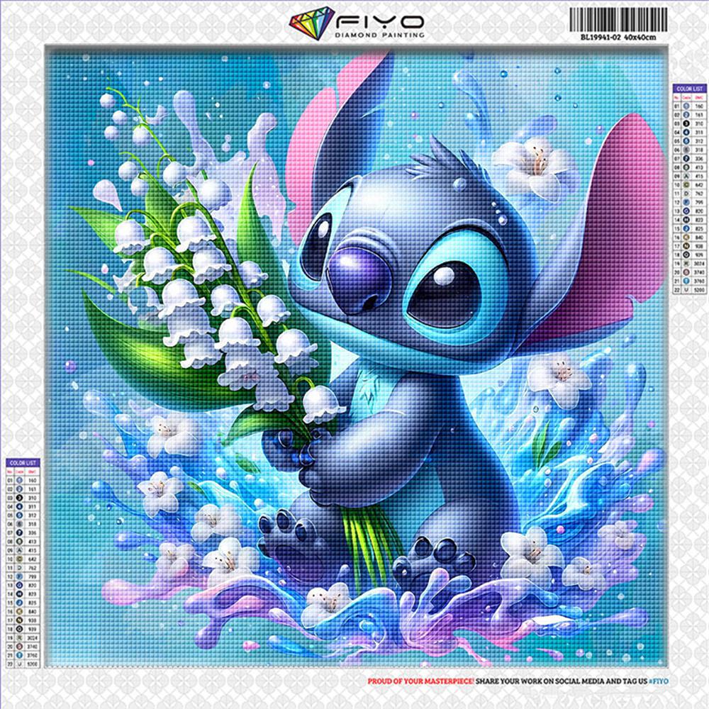 Disney Diamantmalerei Lilo & Stitch Diamantstickerei Strasssteine auf Bild Mosaikkunst Kreuzstich-Sets Heimdekoration