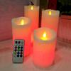 Tanzende Flamme LED-Kerze mit Fernbedienung, Stumpenkerze für Hochzeit, Weihnachtsdekoration/Zimmer