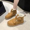 Pelzintegrierte europäische Schneestiefel Damen 2025 neu Winter Samt verdickt wasserdicht und rutschfest dicksohlige warme Baumwollschuhe