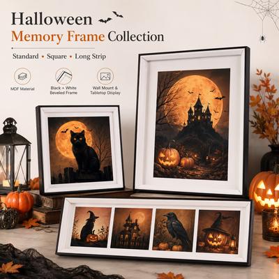 MDF Wood Picture Frame Full Range 13 Sizes 8x8 To 16x24 Black White Wall Mount Tabletop Photo Frame OEM Custom