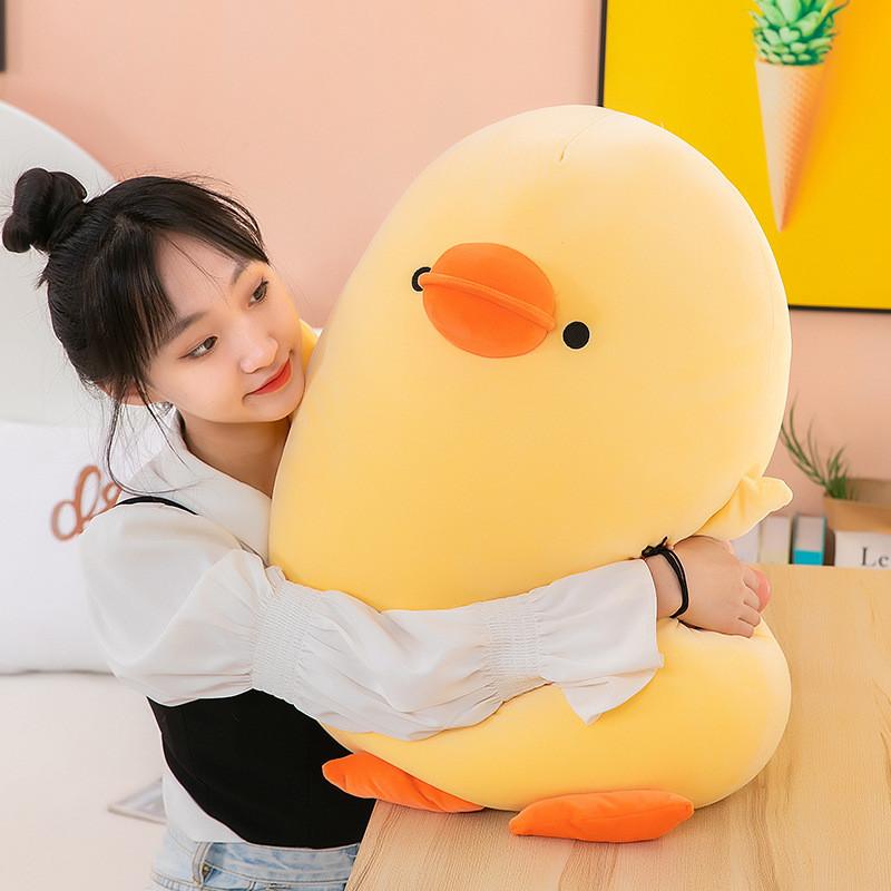 Big Adorable Yellow Duck Plush Toy Cute Cartoon Seat Cushion Girls Kids Gift