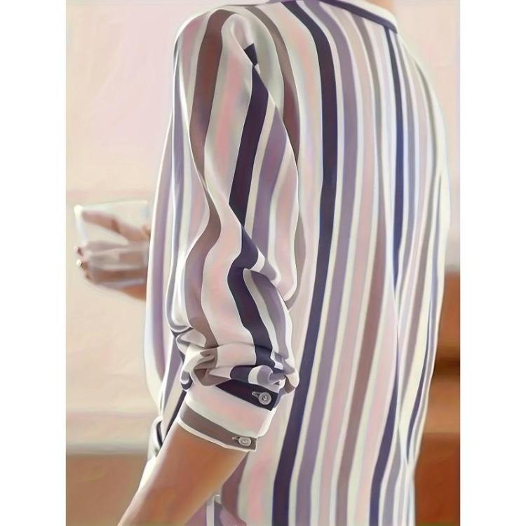 Fashion Blouse for Women Trendy Print Button Down Shirt Casual Work Blusa Mujer Spring Autumn Ladies