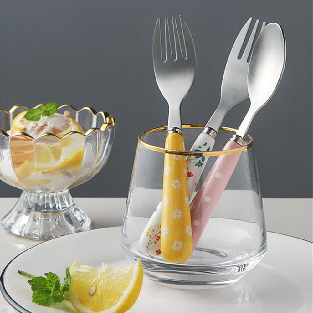 Children Tableware Stainless Steel Spoon Body Forging Cartoon Lovable Portable Creative Idea Childrens Dessert Spoon And Fork