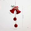 Popular Nordic Red Flocking Christmas Bell Ornaments for Tree and Shop Window Decoration