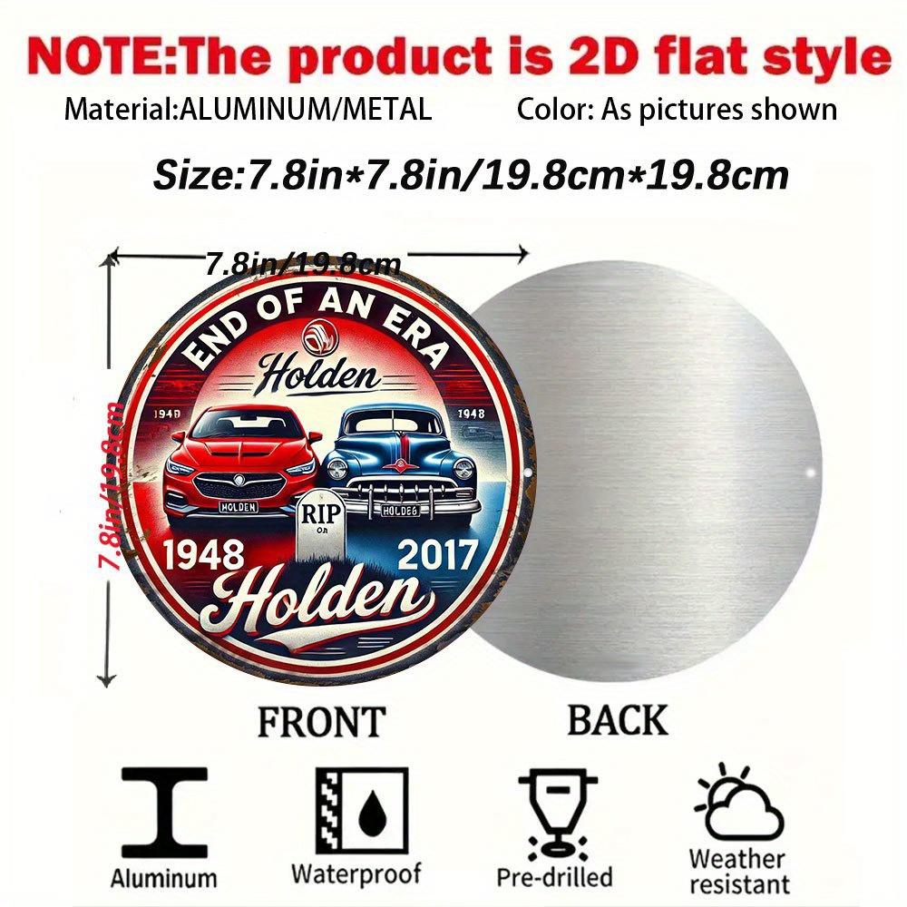 1PC End of an Era Holden Car Memorial Badge - Vintage Australian Automotive Art, Round Aluminum Wall Decor, Durable (as the picture,M)