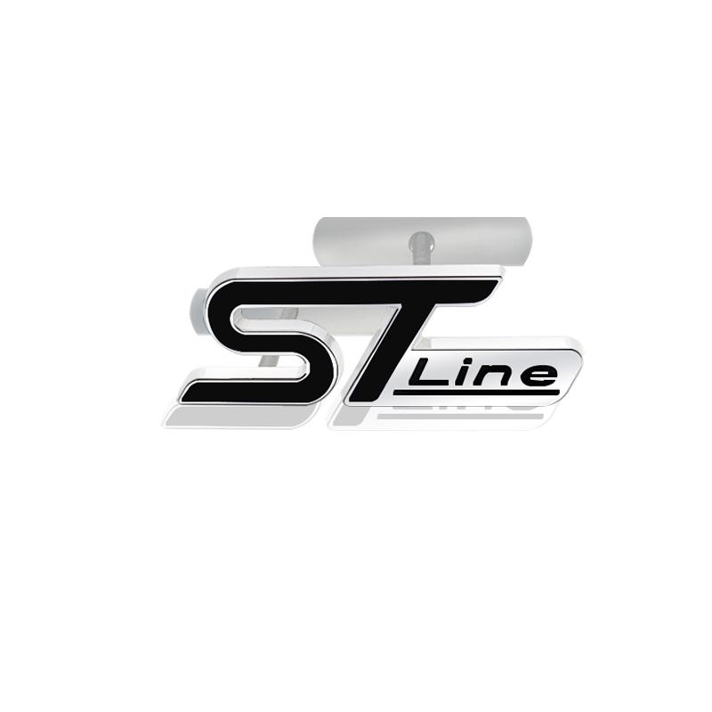 3D ST LINE Grille Emblem METAL Rear Trunk Car Badge sticker For Ford Focus x 2 3 FIESTA Kuga ESCAPE Vignale Mondeo EcoBoost
