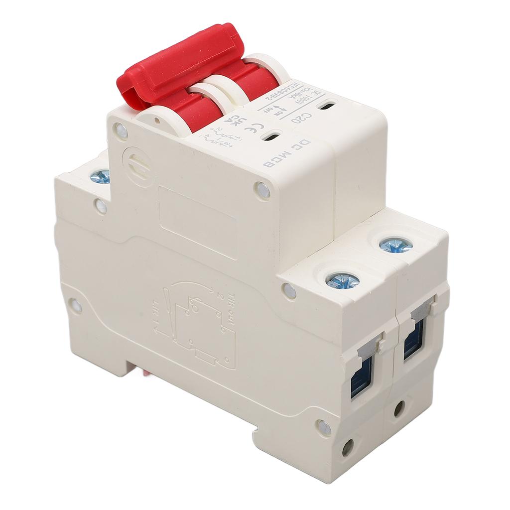 2P DC-Leistungsschalter 6000A Ausschaltvermögen Mini-Sicherheits-Leistungsschalter für Solar-Photovoltaiksystem 20A 1000V