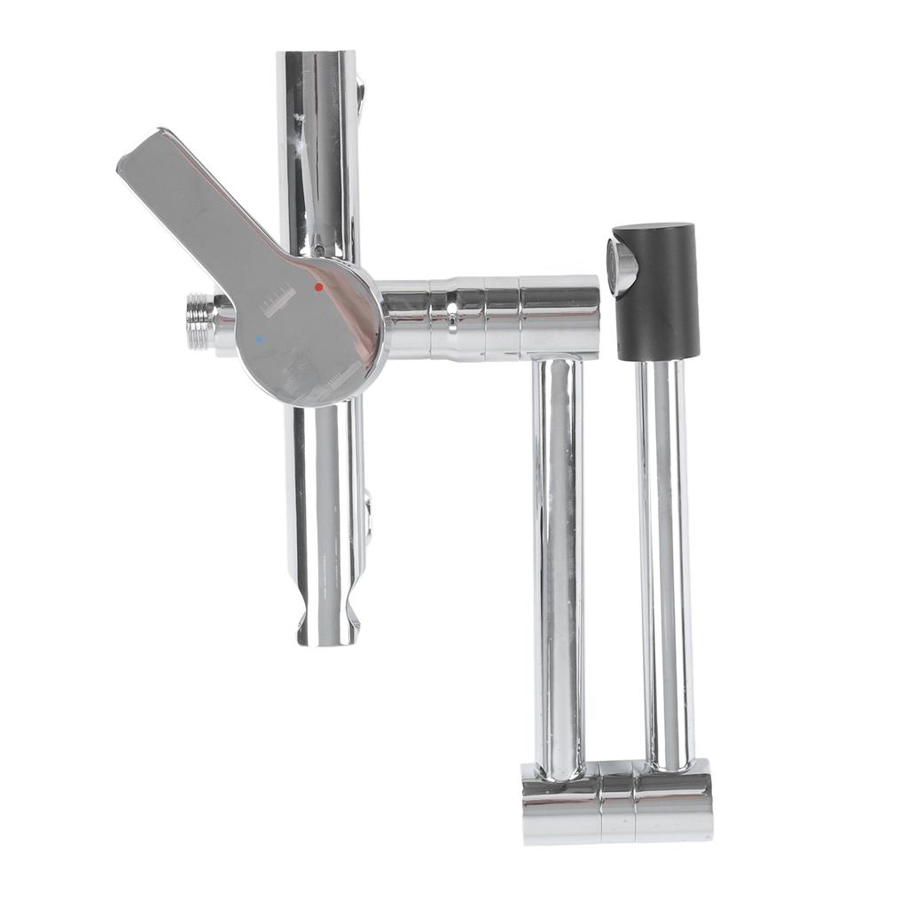 G1/2 Bathtub Faucet Set Wall Mounted Copper Silver Multifunctional Foldable Bathroom Faucet Set