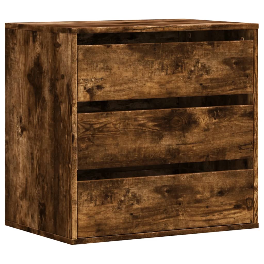 Smoke Oak Chest of Drawers 60 x 41 x 58 cm Wood Based Material
