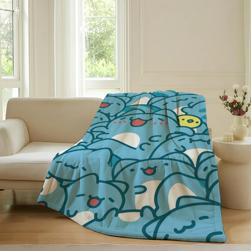 Cartoon cute Capoo Blanket For Sofa Office Bed Plane Travel Sleep Read Relax Camping Soft And Warm