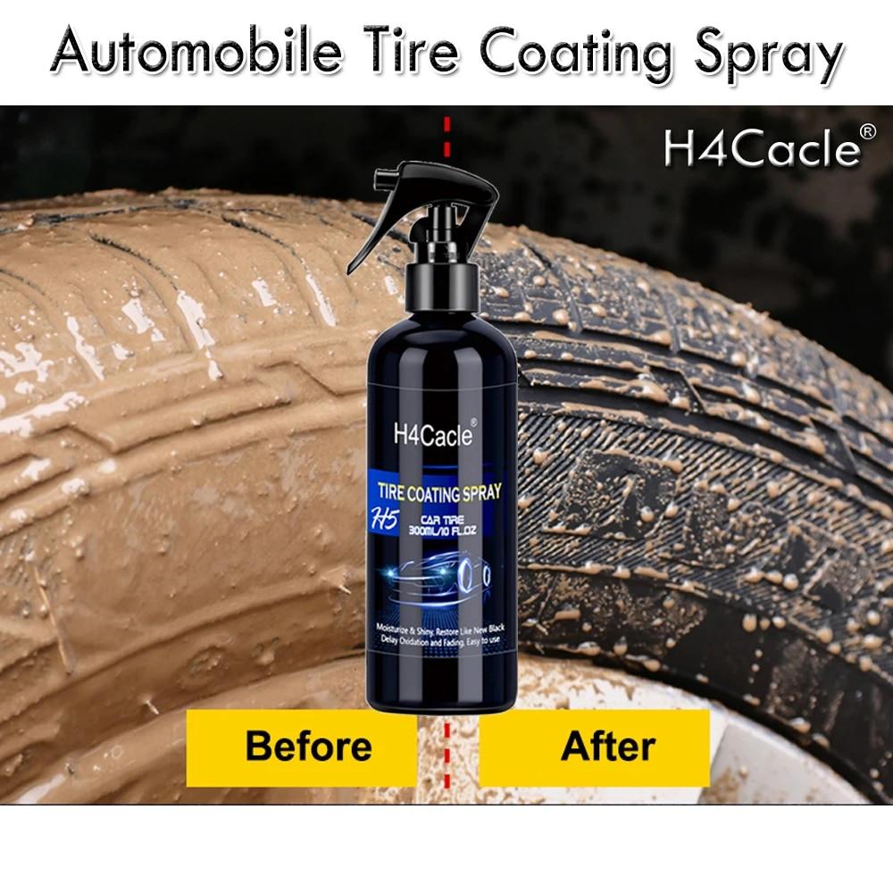 H4Cacle Car Tire Wax Tire Brightener Blackening Durable Tire Coating Agent Cleaning and Maintenance Anti-aging Retreading Polish