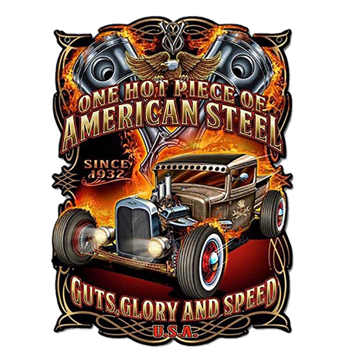 

Les Trésors De Lily [A3228] - Металлическая табличка в стиле ретро American Steel красно-черная - 50x35 см